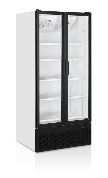Réfrigérateur vitré 2 portes 707 litres porte aluminium noir - PFS890H_0
