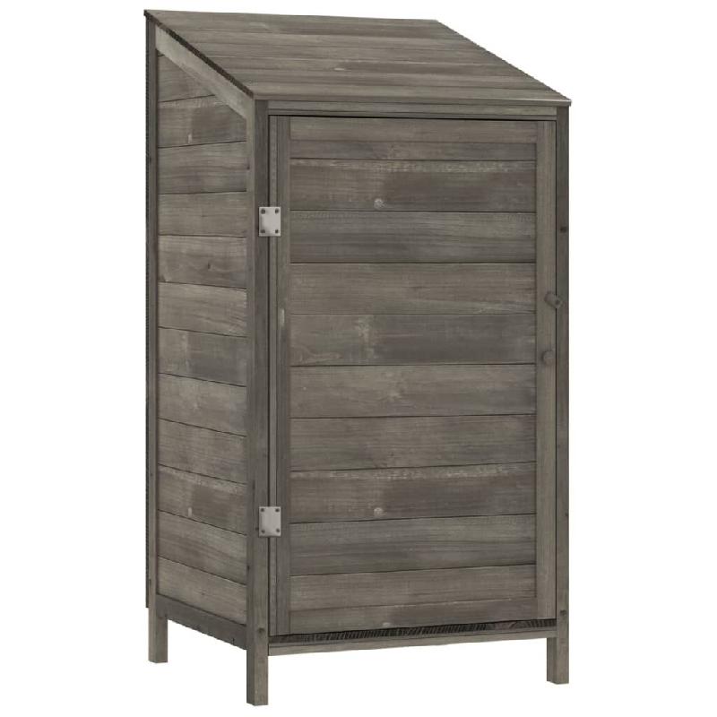 Remise de jardin Anthracite 55x52x112 cm Bois de sapin solide Modèle Vega Focus Pro - 152180_0