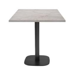 Restootab - Table 70x70cm - modèle Round marbre yule - beige fonte 3760371511297_0