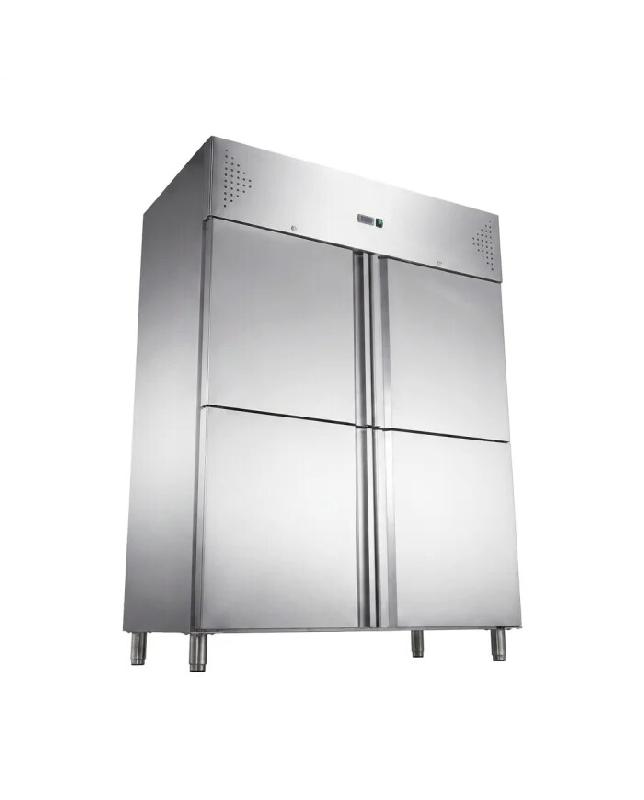 Romux® Armoire Réfrigérée Négative 4 Portillons 134 cm avec Refroidissement Froid Ventilé en Acier Inox avec Capacité de 1200 L - 6 Étagères_0