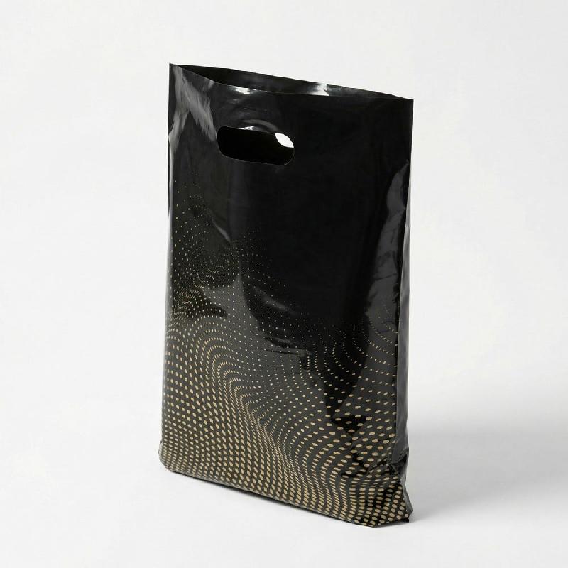 Sac poignée découpée or et noir BD 34x4/4x48cm 50µ - par 300_0