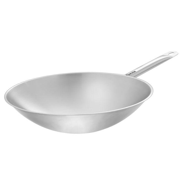 Sauteuse wok inox PRO (Ø)385 mm, 6 Litres, fond rond_0