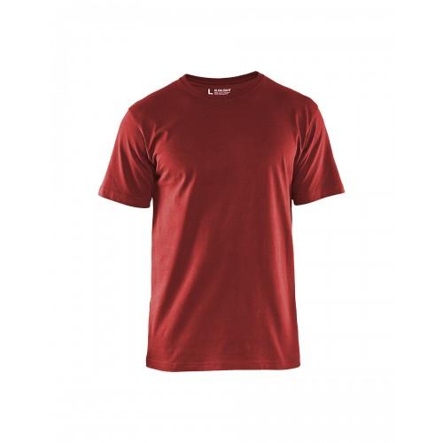T-SHIRT DE TRAVAIL RESPIRANT 100% COTON UNI 3525 - ROUGE - XXXL BLAKLADER