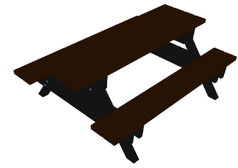Table de pique-nique standard - Espace Renard fabricant français - Réf : TA01 - matériaux durables et dimensions 2x1,6x0,8m_0