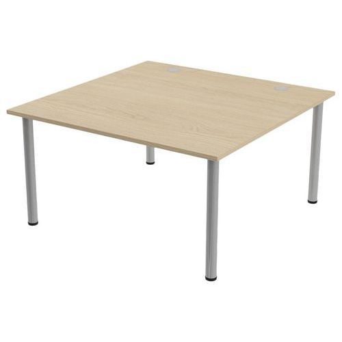 TABLE DE RÉUNION TUBO 140 X 140 CM CHÊNE ALU - MBA