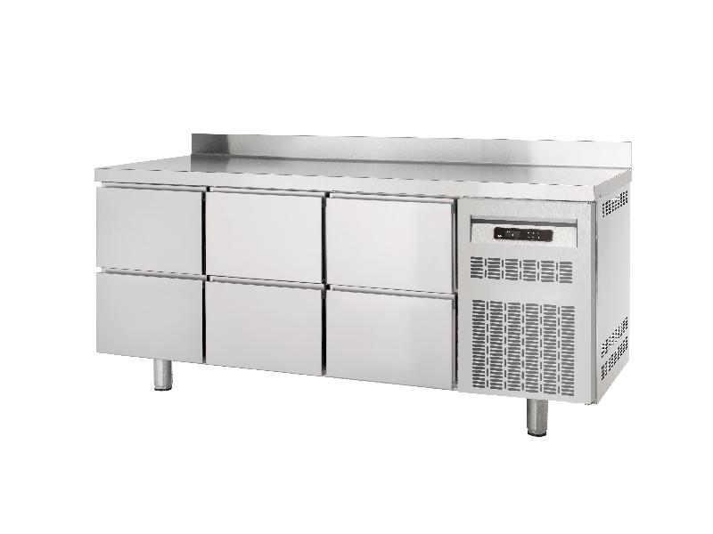TABLE RÉFRIGÉRÉE PROFI 0/6 SUPERIOR AVEC DOSSERET - GN 1/1