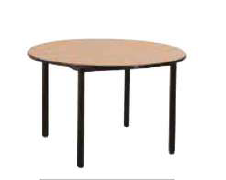 Table ronde Carélie Ø 120 cm - démontable, mobile, avec options de plateaux acoustiques et certification NF Collectivité_0