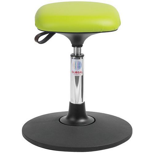 TABOURET SWAY TETRA - IMITATION CUIR - BAS - VERT - GLOBAL PROFESSIONAL SEATING