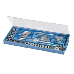 Tarauds et Filières 40 pcs - Outils de Filetage Précis - Idéal pour Réparations Mécaniques - Silverline - gris 5024763012389_0