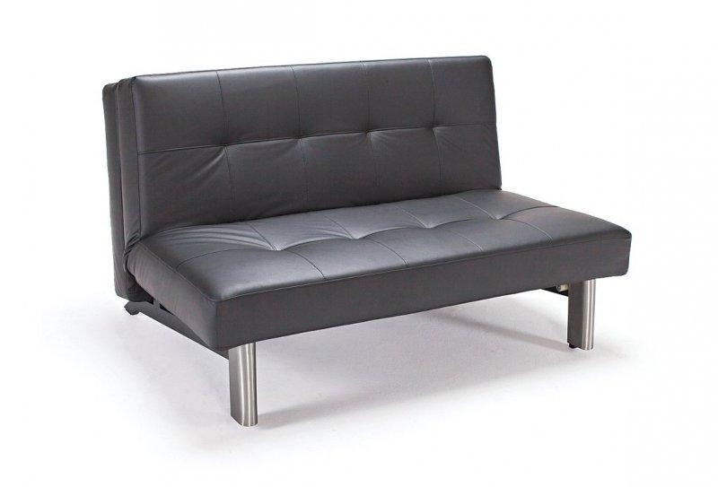 Tjaze canapé design noir convertible lit 140*200 cm