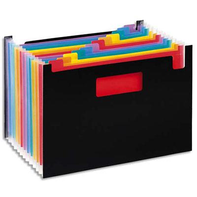 TRIEUR SEATCASE RAINBOW VIQUEL - 13 COMPARTIMENTS - POLYPROPYLENE 7/10E - NOIR INTERIEUR MULTICOLORE
