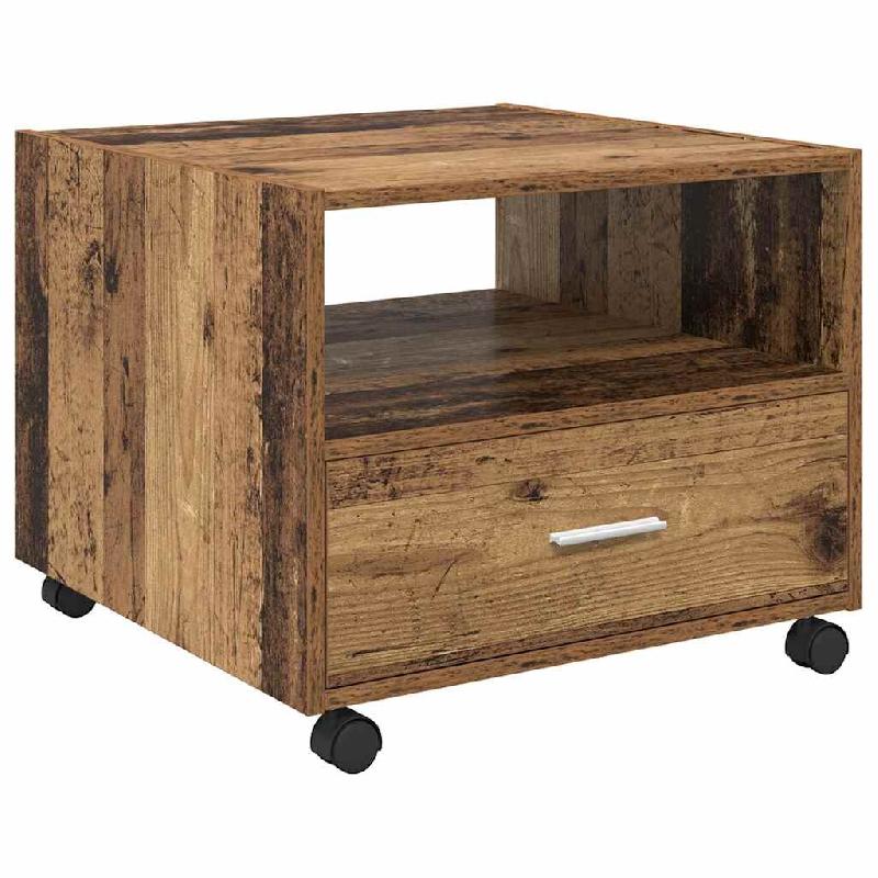 VidaXL Table basse Bois Ancien 55 x 55 x 45cm Bois d'ingénierie Modèle Luna Élite - 880468_0