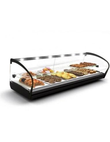 Vitrine chaude SHARK - Chaleur sèche - 2 niveaux - 840 mm - SHK24L | Sayl Barcelona - noir 674005068558_0