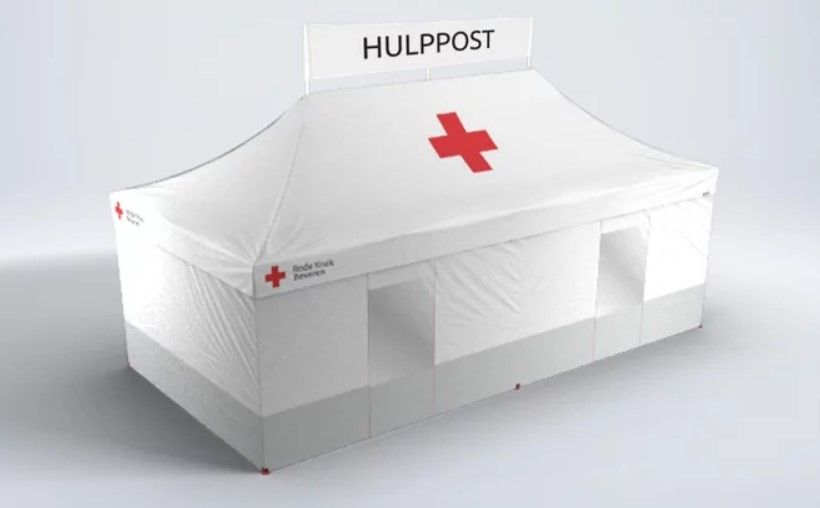 Abris médicaux mobiles - Tentes de premiers secours 100% étanches, ignifugées et disponibles en 4,5x3 m / 6x4 m / 8x4 m_0