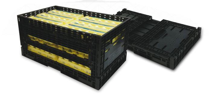 Bac pliable pour œufs - conteneur réutilisable avec ouverture unique pour la vente au détail_0