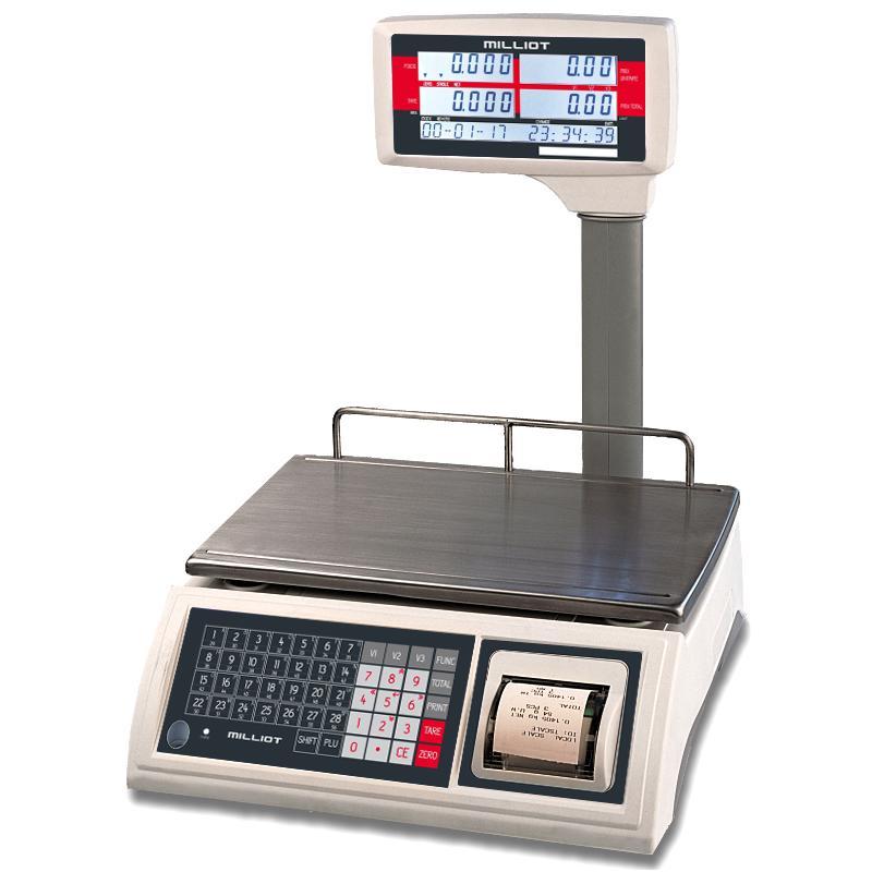 Balance commerce BMJPP - Balance poids prix avec ticket, colonne et accu - Portée max 6/15 kg ou 15/30 kg_0