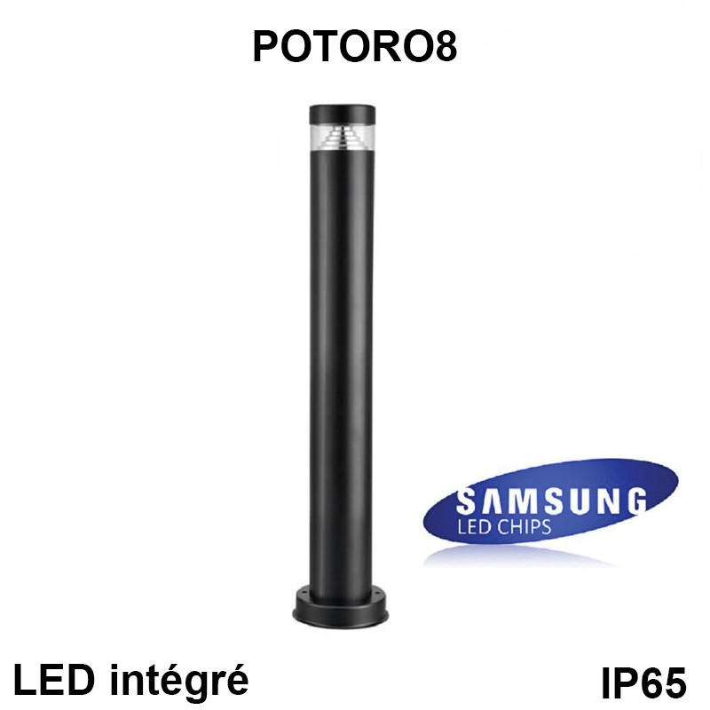 Balise LED circulaire 8W Samsung Chip - 60cm extérieur - IP44 - réf POTORO8_0