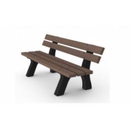 Banc public crocus - 180 cm - Plastique recyclé - Fixation sol optionnelle_0