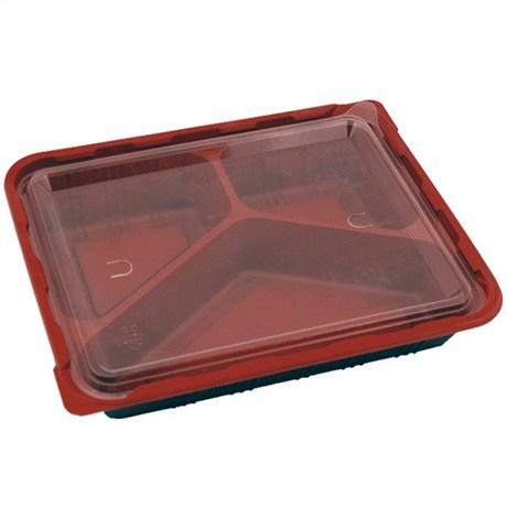 BARQUETTE MICRO-ONDABLE REPAS INDIVIDUEL 22.5X18X4.5 CM PP NOIR (VENDU PAR 400)