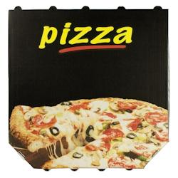 Boîte Pizza Black Box Treviso - Carton - 34,5 x 34,5 x 4 cm - par 100 - noir en carton 3760394091226_0