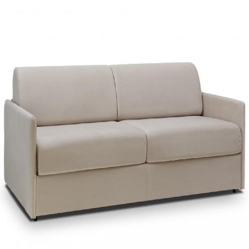CANAPÉ LIT EXPRESS COLOSSE COUCHAGE 160 CM MATELAS ÉPAISSEUR 22 CM À MÉMOIRE DE FORME VELOURS GRIS SILVER_0