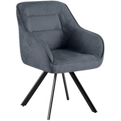 CLP Chaise de Salle à Manger Pettuli Gris foncé/Tissu - gris textile 326508_0
