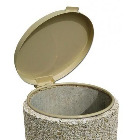 Corbeille en béton simple - Mobilier urbain - 82L - Garantie 10 ans - Fabriquée en France_0