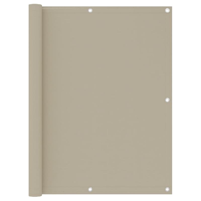 ÉCRAN DE BALCON BRISE PARE VUE PROTECTION CONFIDENTIALITÉ 120 X 600 CM TISSU OXFORD BEIGE 02_0010023_0