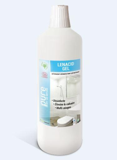 Gel détartrant désinfectant - Lenacid gel non parfumé - 1L - H109_0