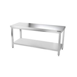 GGM Gastro Tables Inox de Travail Centrales Premium avec Etagère - Profondeur 600 mm - ATK156 - 4063326066446_0