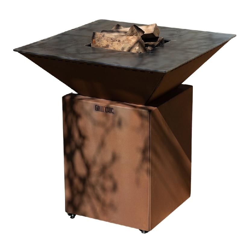GRILLCHIC brasero cevenol corten normal carre 83 simple cuve - marron BRCOSCCE_83_0