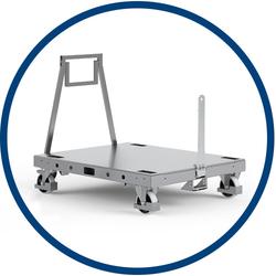 Base roulante tractable avec une barre d'attelage - Charge utile 1000kg - Lean Pallet Size Dolly - K.Hartwall_0