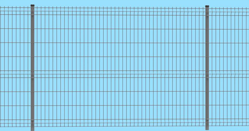 Medium gris 7016 - clôture grillagée - ferro bulloni - panneaux électrosoudés galvanisés et plastifiés - largeur 2,5 m_0