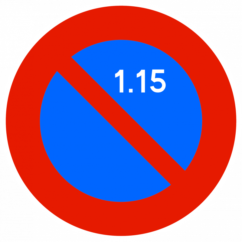 Panneau B6A2 - Stationnement unilatéral à alternance semi-mensuelle - conforme NF et CE_0