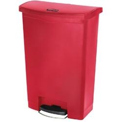 Poubelle à pédale frontale rouge 90 litres   Rubbermaid      Polyéthylène90570 x353x826mm RUBBERMAID - rouge plastique 0086876224146_0