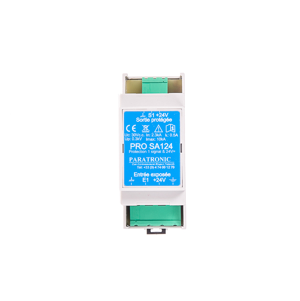 Protections foudre & CEM - PRO SA124 - 24 V - Boîtier 2 modules pour rail DIN_0