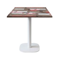 Restootab - Table 70x70cm - modèle Round blanc redden wood - marron TB-ROU1-7070M-RED.WO_0