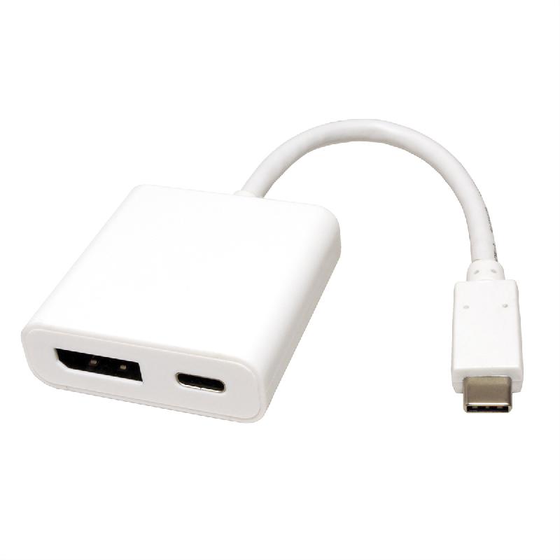 ROLINE Adaptateur Type C - DisplayPort,  + 1x type C PD, v1.2, M/F_0