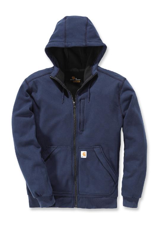 Sweat zippé coupe-vent à capuche tl bleu marine - CARHARTT - s1101759412l - 786265_0