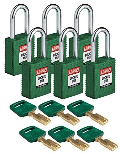 BRADY (NYL-GRN-38ST-KD6PK) CADENAS DE CONDAMNATION SAFEKEY NYLON AVEC_0