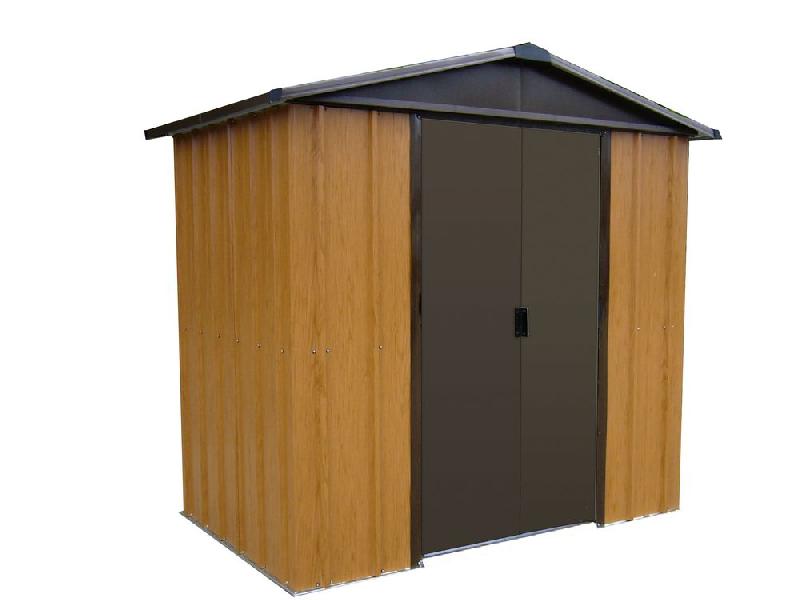 Abri métal Yardmaster 65wgy - 2,77 m² - h. 189 cm - aspect bois marron_0