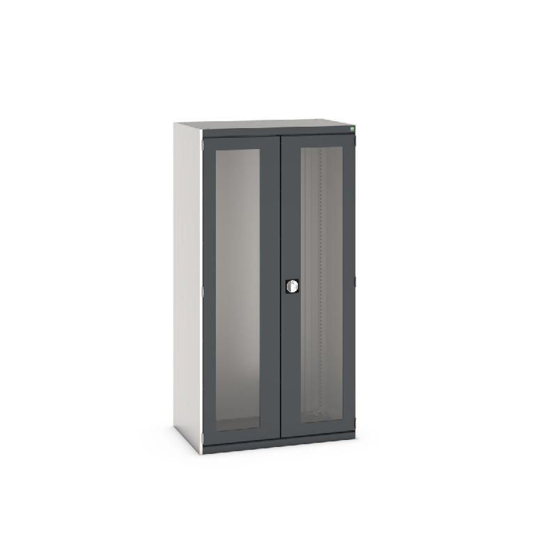 Armoire d'atelier Cubio à portes transparentes - SMLFS-10520-2 - 1050x525x2000 mm - Charge lourde 1.5 tonne_0