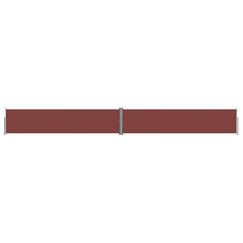 AUVENT PARAVENT STORE BRISE-VUE LATÉRAL RÉTRACTABLE DE PATIO JARDIN TERRASSE BALCON PROTECTION VISUELLE ÉCRAN 140 X 1200 CM MARRON 02_0007410_0