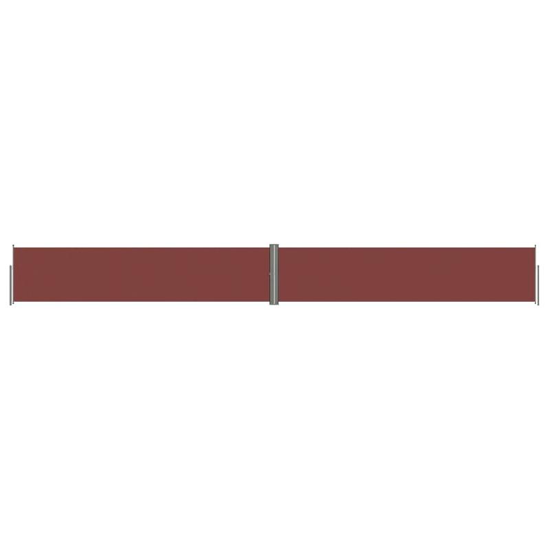 AUVENT PARAVENT STORE BRISE-VUE LATÉRAL RÉTRACTABLE DE PATIO JARDIN TERRASSE BALCON PROTECTION VISUELLE ÉCRAN 140 X 1200 CM MARRON 02_0007410_0