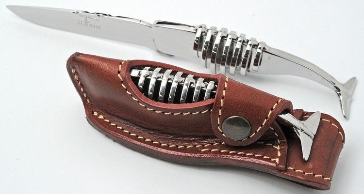 Couteau pliant Cachalot Squelette Farol - lame acier Sandwick 12c27mod - 10 cm de tranchant_0