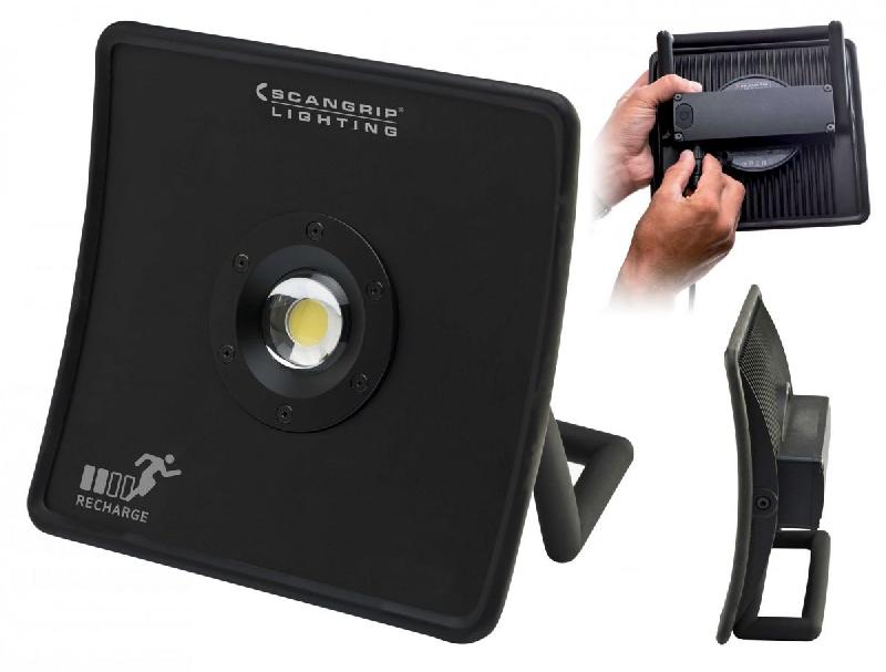 Éclairage de chantier - Projecteur Scangrip Nova LED COB rechargeable - 1500 Lumens - 20W - Autonomie 6h_0