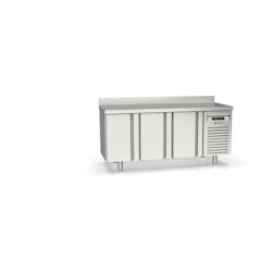 CORECO Meuble Gn1/1 700 Avec Evier Au Dessus Du Groupe - 3 P. Pleines - -2/+8 - 1795X700 X850 - Int Et Ext  - P. Embouties Inox - Dosseret MRGF-200 -_0