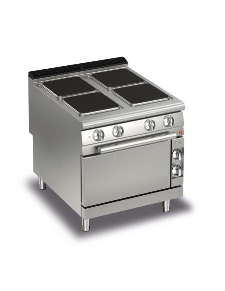 Fourneau 4 plaques carrées électrique BARON sur four  Référence: 90QPCFE801_0