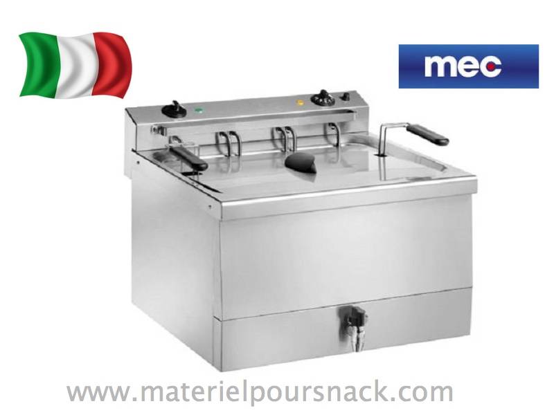 Friteuse électrique 18 litres - Marque Mec - Modèle FT18B - Fabrication italienne - Acier inox_0