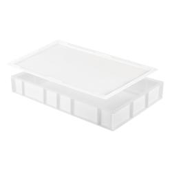 GILAC Lot bac à pâtons + couvercle - 600 x 400 - 15 L - Blanc G178321 - blanc 3573678696594_0